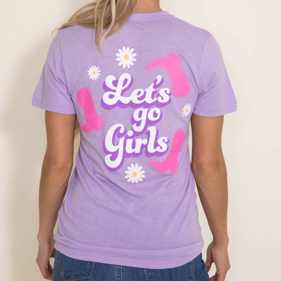 Simply Southern Tops - Simply Southern Women’s “Lets Go Girls” Short Sleeve T-Shirt - Purple